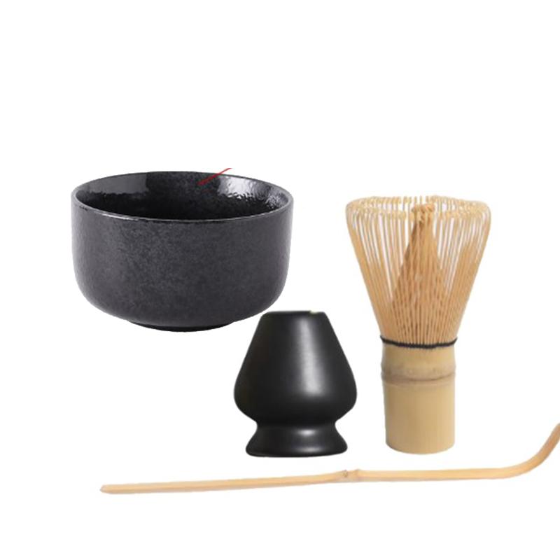 1/4/6 Pcs Bamboo Matcha Whisk Scoop and Holder Matcha Bowl with Strainer Japanese Matcha Ceremony Accessory for Family Beginner