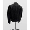 Vintage Retro Suede Stand Collar Buckle Men's Loose Jacket