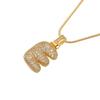 ZHUKOU high quality crystal brass gold letter necklace for ladies good friends couple birthday gift model: VL34