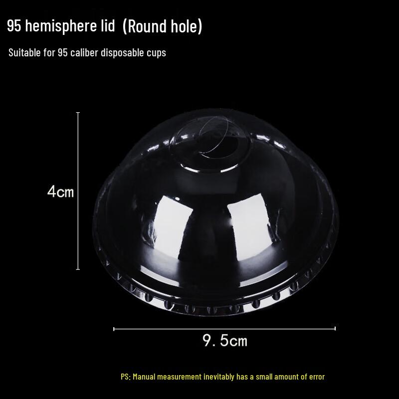 Disposable Transparent Plastic Boba Tea Cups with Lids (95mm, 100-pack)