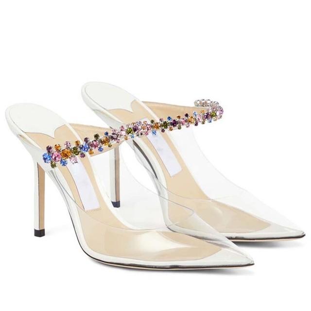 Summer33 -43 Sandals Rhinestone High Heels 8 .5cm /10cm Open Toe Women 'S Shoes Party Wedding Bridal Shoes Brand Show