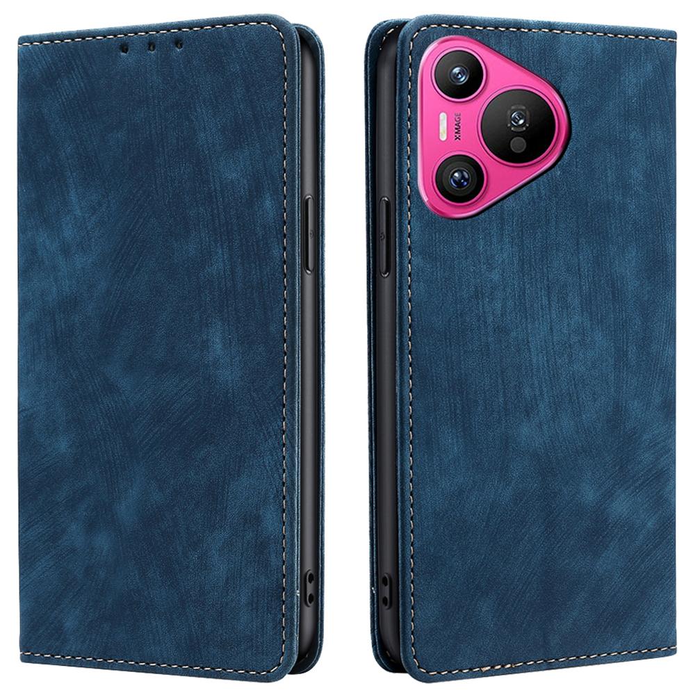 For Huawei Pura 70 Case RFID Blocking PU Leather Wallet Stand Anti-scratch Phone Cover