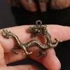 Antique Zodiac Dragon Statue Solid Mythical Animal Ornaments Dragon Keychain Pendant  Office