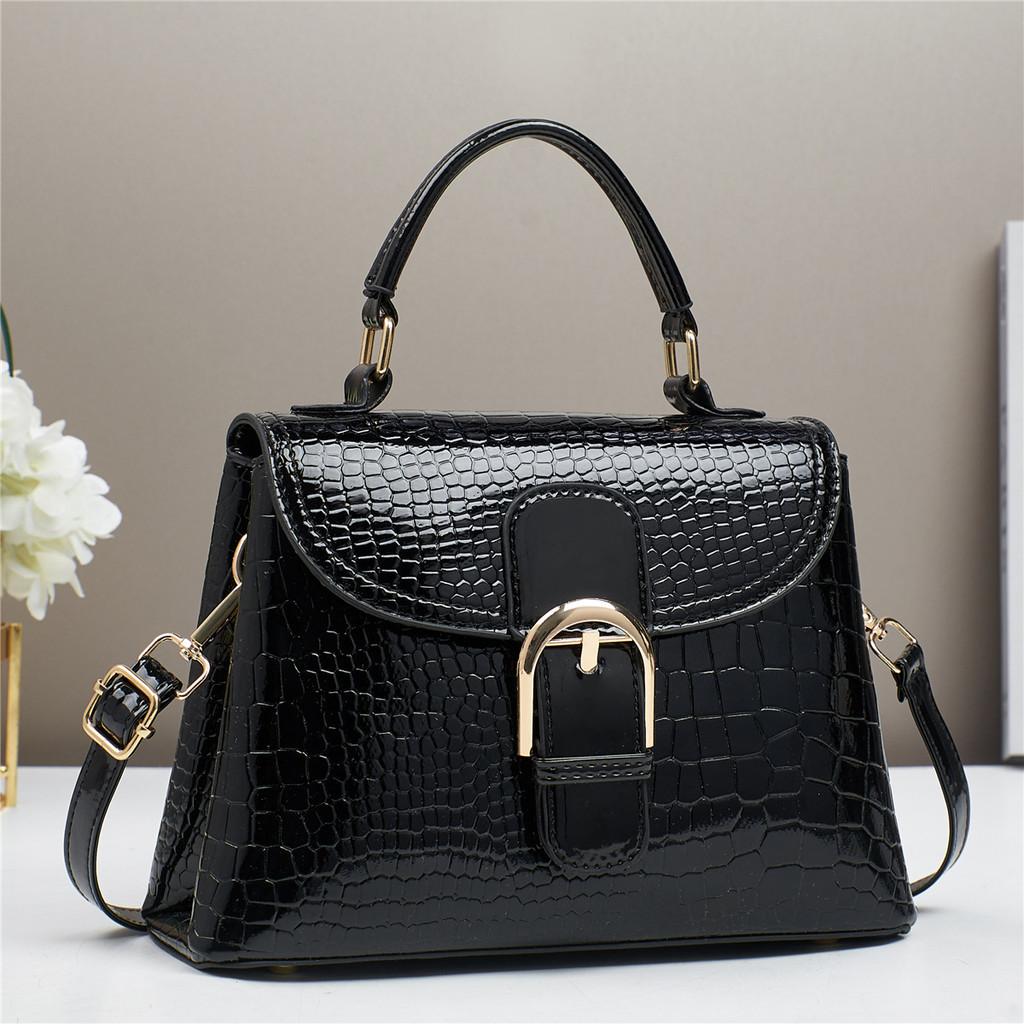 Pu Small Square Bag With Printed Design For Daily Use Womens Casual Handbag