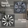4PCS Hub Caps for Tesla Model Y Juniper 19 Inch Wheel Cover Performance Replacement Crossflow Hubcaps Full Rim Tire 2025 2026
