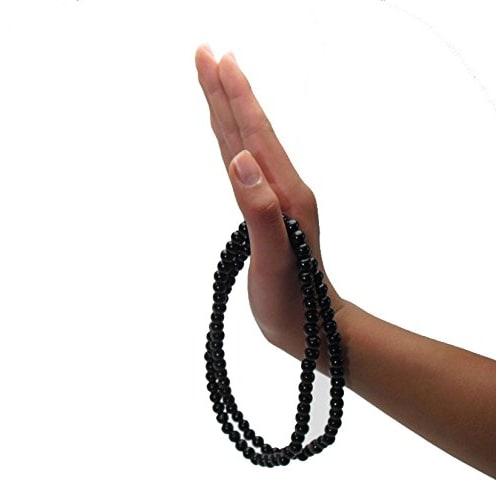 RISACCA Buddhist Handheld Orin, Ebony, 108-Bead Prayer Beads, Storage Bag / Equinox, Grave Visit, Pilgrimage, Purification, Extendable Bell (Handheld
