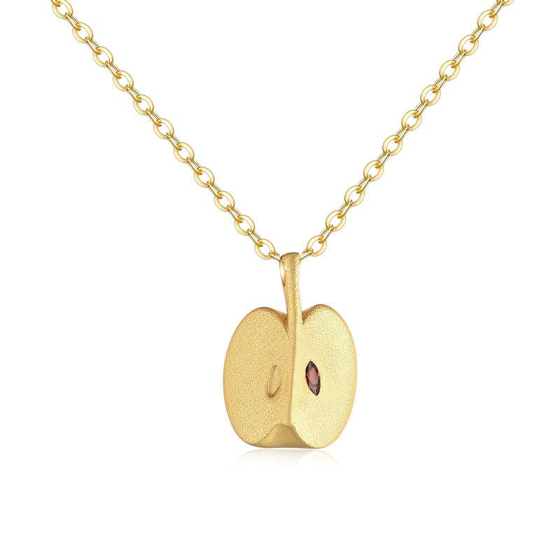 New fashionable and creative Apple pendant with niche design, good luck necklace