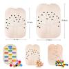 Children's Montessori Sensory Tray Board Game Wooden Christmas Tree Acorn Color Sorter Early Education Training Educational Toys