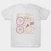 Men Black Print T-shirt Bicycle Parts No-Cut Transfer Paper Print Cotton Tshirt