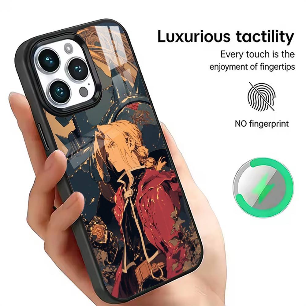 Fullmetal Alchemist Edward Elric  Phone Case For iPhone17,16,15,14,13,12,11 Plus,Pro Magnetic with Magsafe Wireless Charging