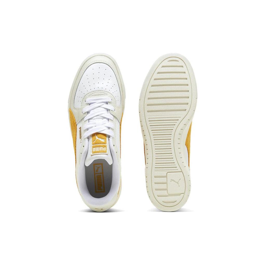 New PUMA Ca Pro Low Top Skateboard Shoes Unisex White Yellow 387327-08