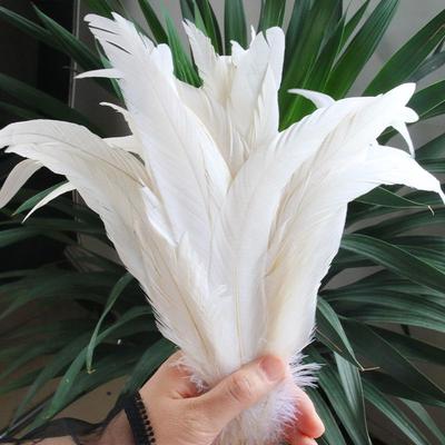 Gioielli e Accessori Maschera Lunghi in Piume Bianco Sporco e Viola Fatti a Mano