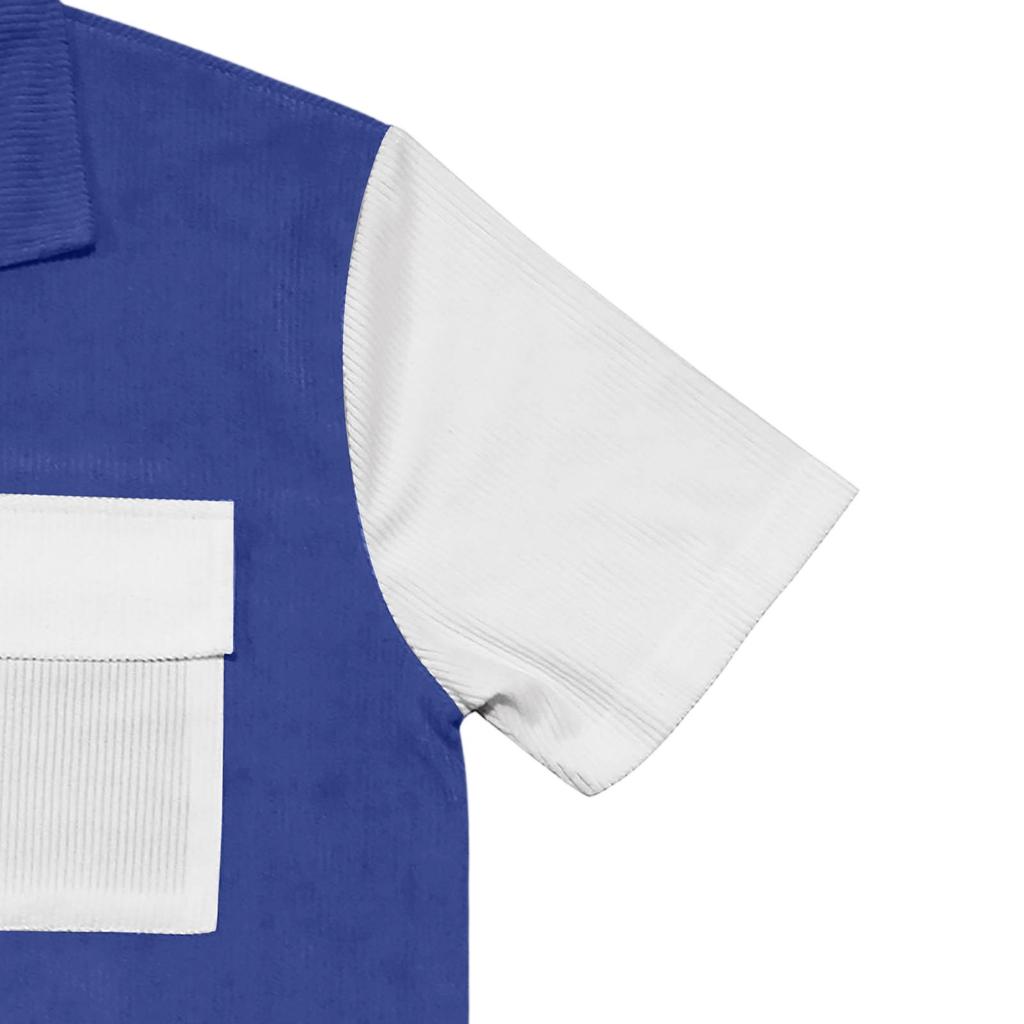 Men's Solid Color Classic Loose Linen Carburean Stand-up Collar Short-sleeved Sporty Casual Shirt Top