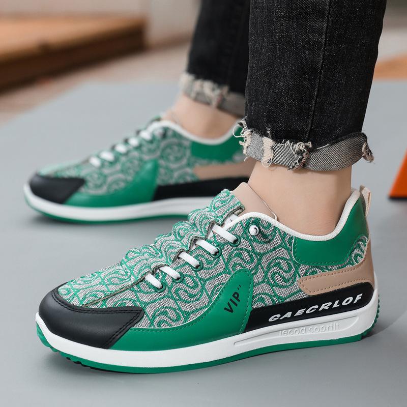 

Новая модная мужская универсальная спортивная обувь производитель мягкая подошва дышащая мужская повседневная обувь национальный стиль тренд одиночные туфли мужская обувь 44 зелёный