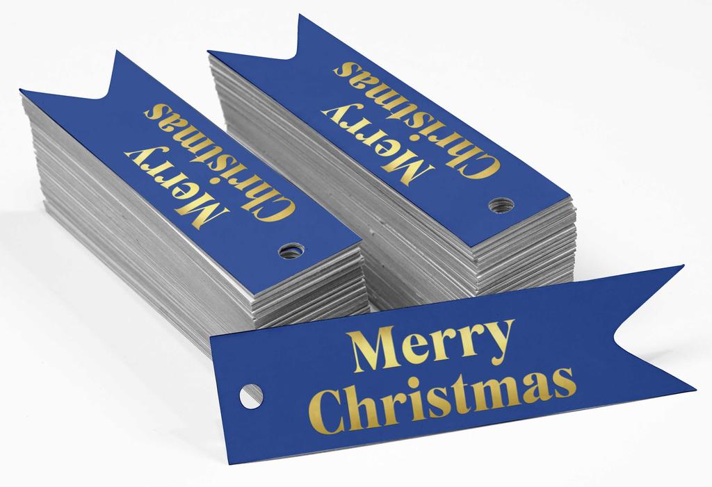 Inkdotpot Frohe Weihnachten Flaschenanhänger Echtgoldfolie Gastgeschenkanhänger Packung von