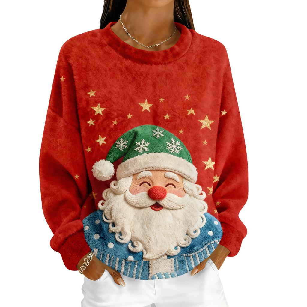 Women's Fleece Hoodie Long-Sleeve Round Neck Casual Comfortable Loose-Fit Lightweight Women's Hoodie