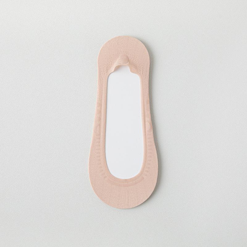 Summer Ultra-thin Breathable Sock Slippers Solid Color Ice Silk Low Cut Boat Socks Silicone Anti-slip Invisible No Show Socks