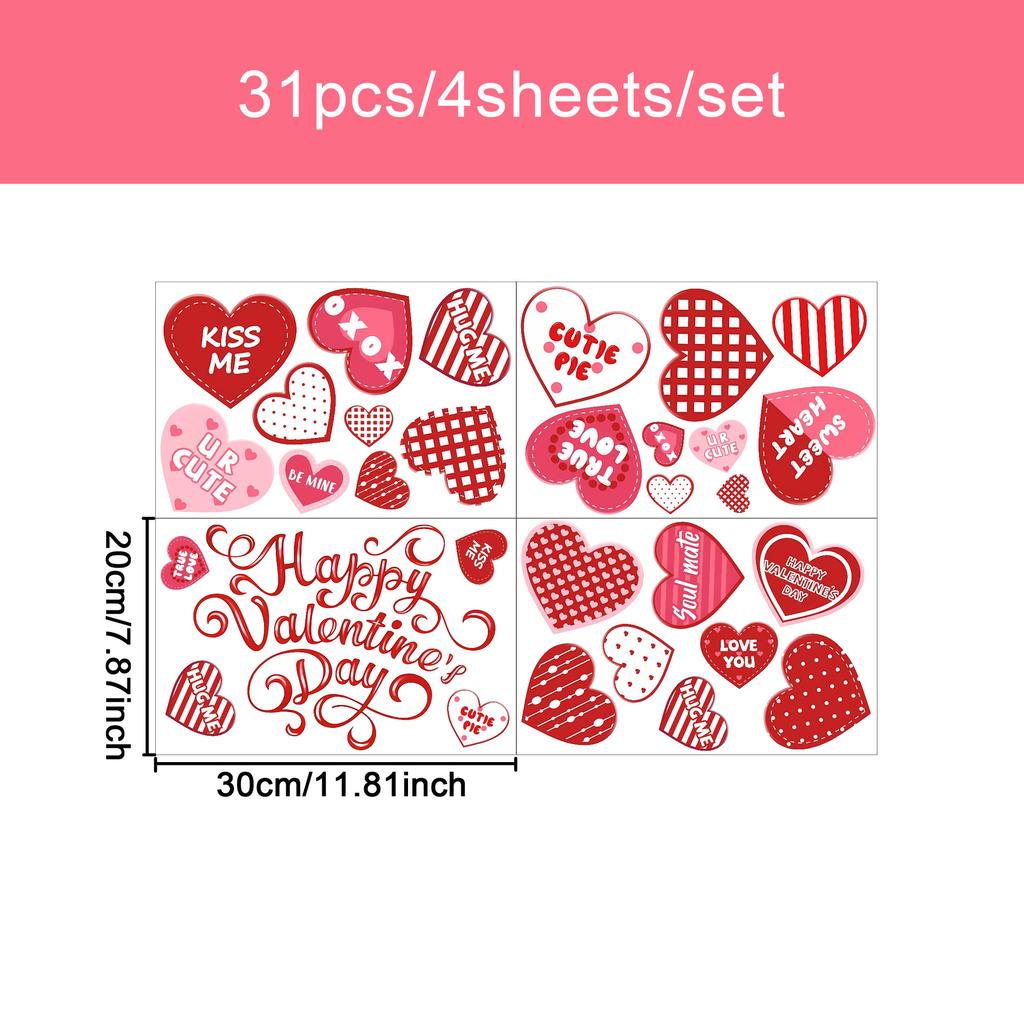 Valentine's Day Love Window Sticker Cartoon Dwarf Pvc Self-adhesive Marriage Wedding Wall Sticker Atmosphere Decoration Decals