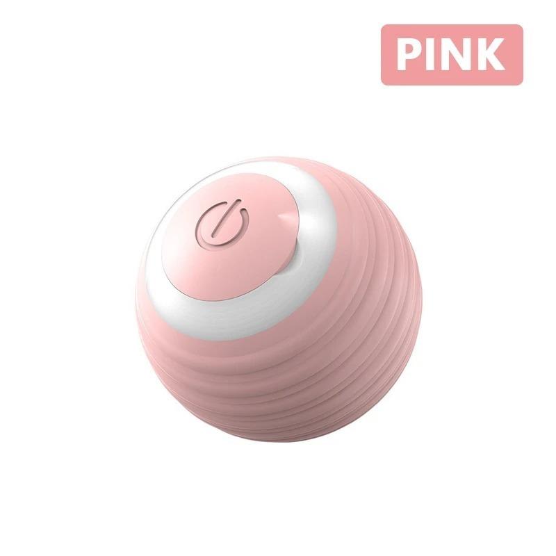 

Cat Interactive Ball 3 Mode Automatic Rolling Ball Toys Faux Tail Rechargeable Smart Pet Electric Toy Cat Training Imitate Mouse рожевий