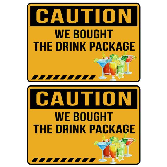 

2 шт. магнитные наклейки забавные магнитные украшения для круизных дверей знак «Мы ​​купили пакет с напитками» для карнавальных круизов 2pcs