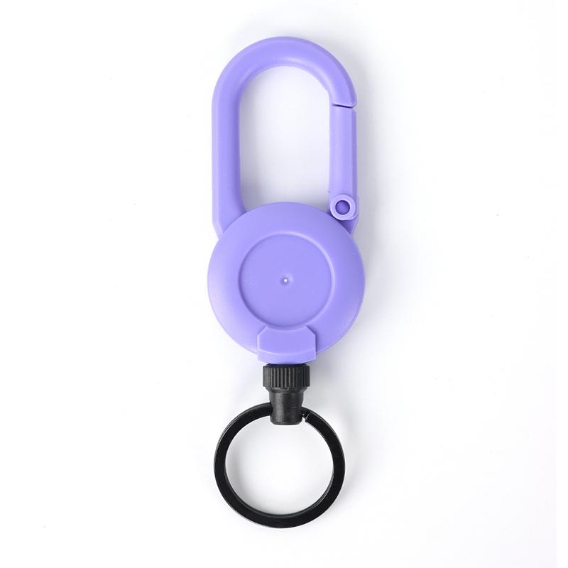 Macaron Color Автоматический выдвижной трос Противоугонный Легко вытягиваемый пряжкой Эластичный брелок для ключей Спортивный выдвижной брелок