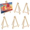 6 Pack 9 Inch Wood Easels, Easel Stand for Painting Canvases, Tripod, Kids Student Tabletop Easels for Painting, Art Craft Painting Easel Stand for