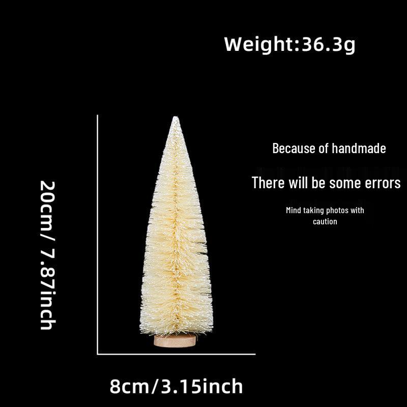 Schnee-beflockter Mini-Sisal-Weihnachtsbaum: Künstliche Weiße Zeder in verschiedenen Größen zur Dekoration von Mikrolandschaften