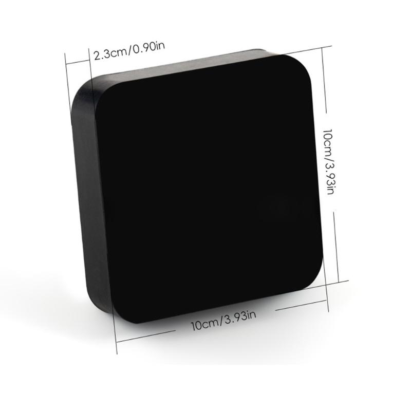 Blocco da banco in gomma da 4 pollici Blocco da banco in gomma nera quadrata per gioielli per la creazione di gioielli e la fucinatura di metalli Stampaggio di gioielli