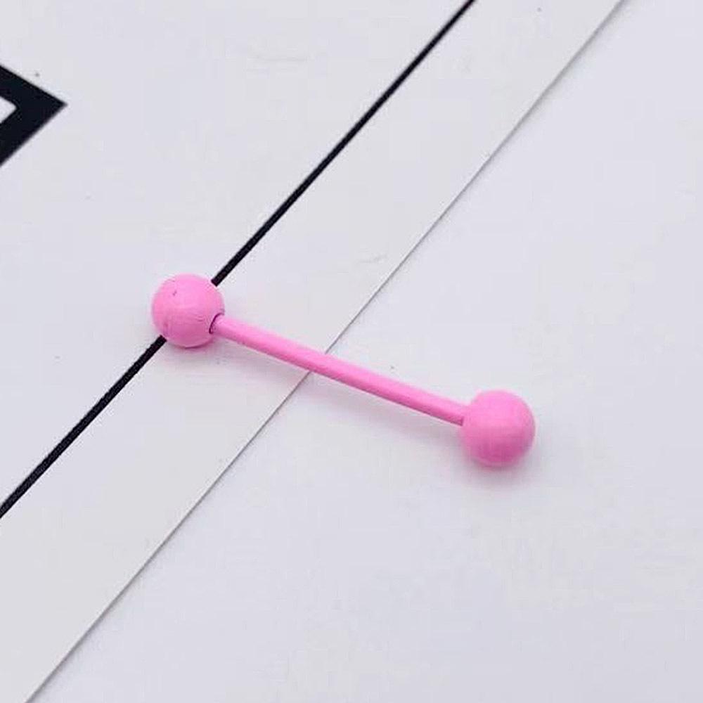 Stainless Steel Tongue & Nipple Ring with 10 Colors, Popular European & American Cartilage Piercing Jewelry