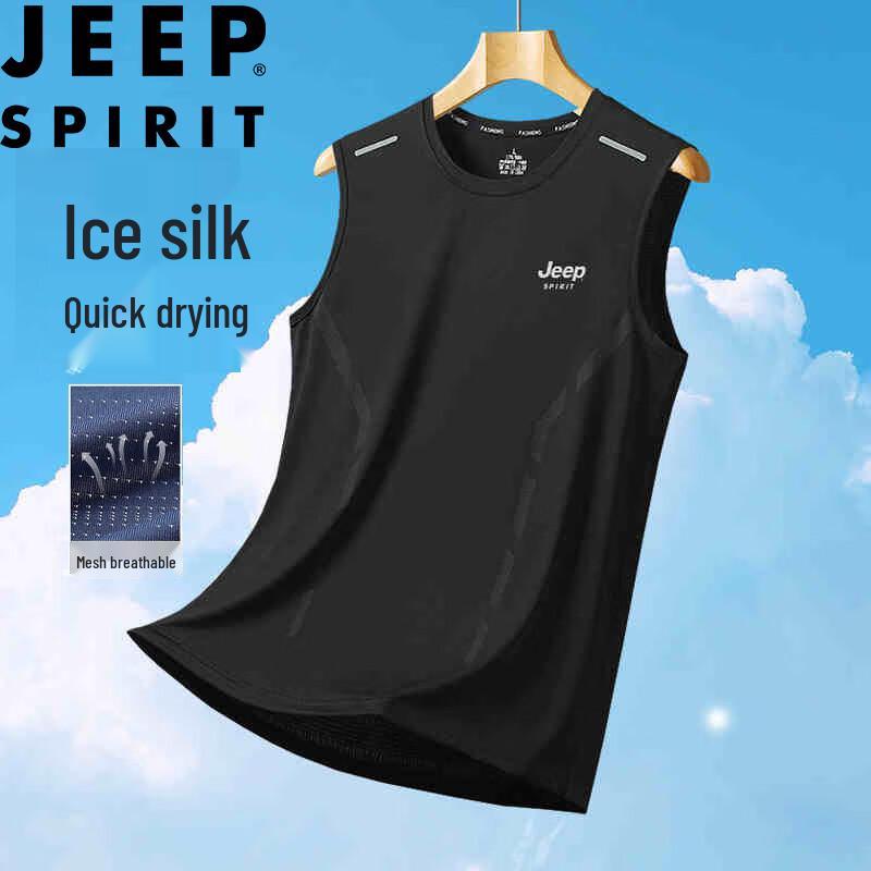 JEEP SPIRIT Men s Ice Silk Quick-Dry Tank Top L