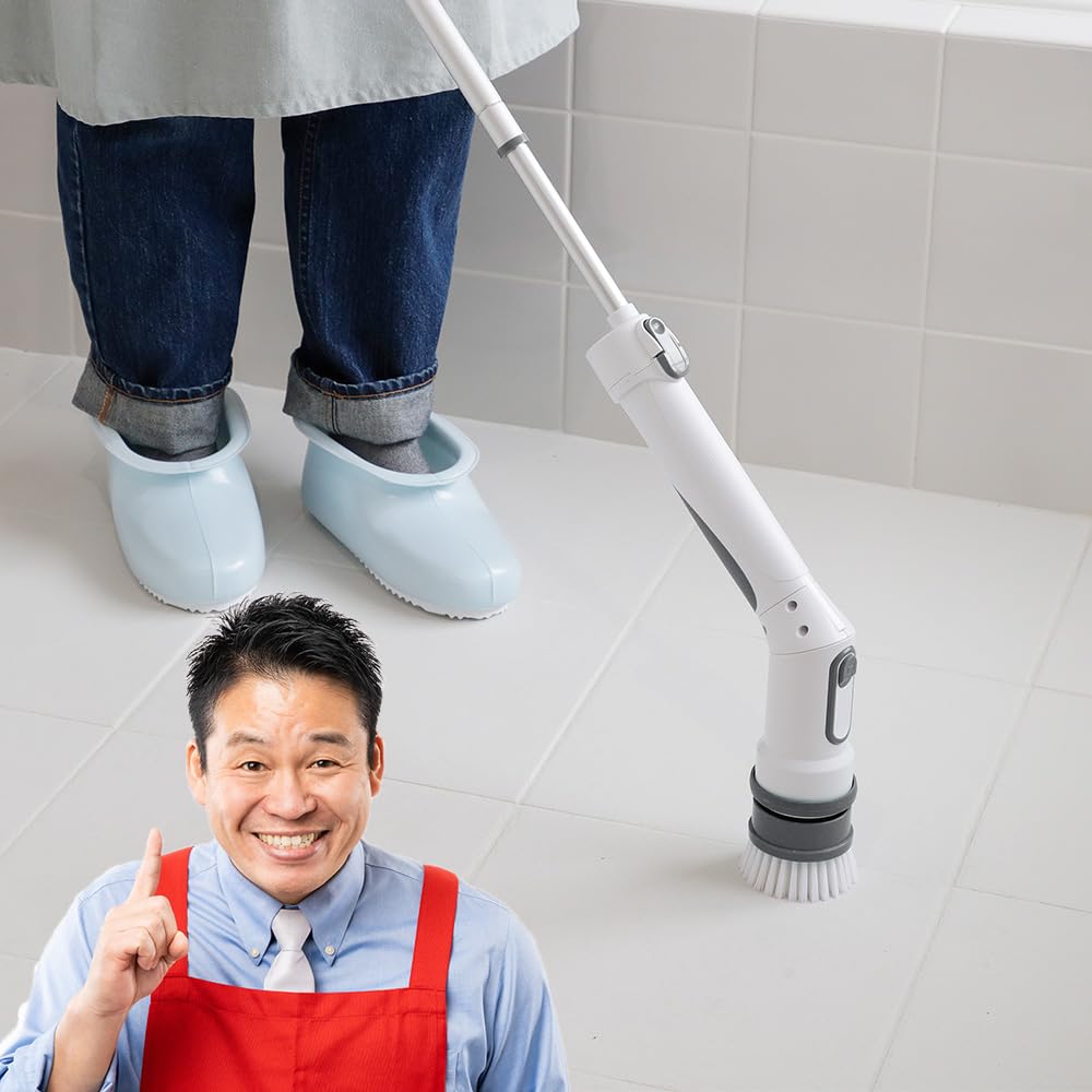 

Полировщик Ernest AQUA с 4 типами щеток для ванны Aqua Polisher, полировщик, полировщик, перезаряжаемый, беспроводной, удобный, выдвижной, (черный) чёрный