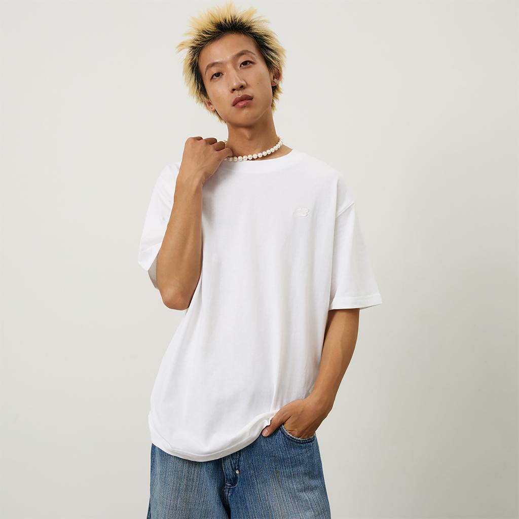 New Balance Short Sleeved NB 100% Cotton T Shirt Men's White MT41533-WT