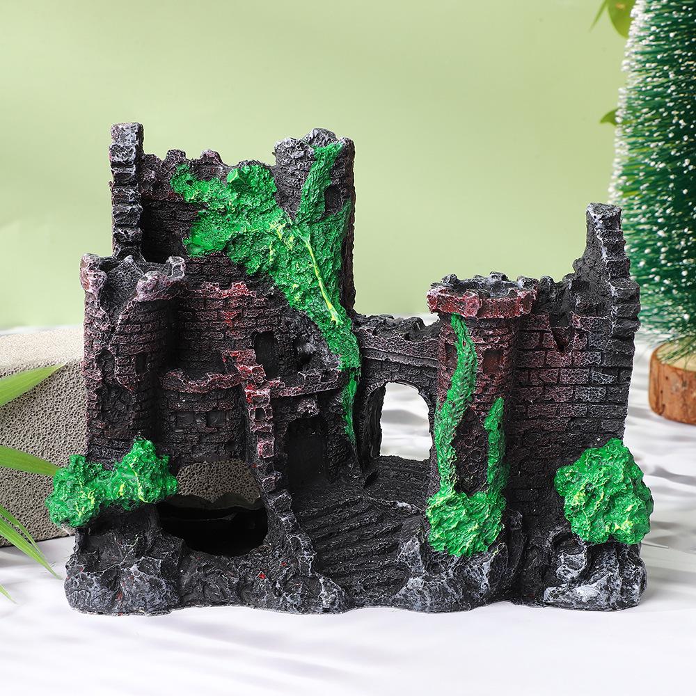 European Style Castle Resin Ornament for Aquarium Landscaping