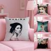 Music Album M-Marina the diamonds Pillow Case Soft Plush Fabric Double-Sided Printed Cushion Cover Warm Winter Sofa Pillow Case