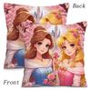 Pillow Covers Cartoon Cute Disneys Elsa Ariel Princess Sofa Decorative Home Double-sided Printing Short Plush Cute Cushion Cover