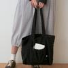 Popcorn Flower Casual Shopper Bag Black