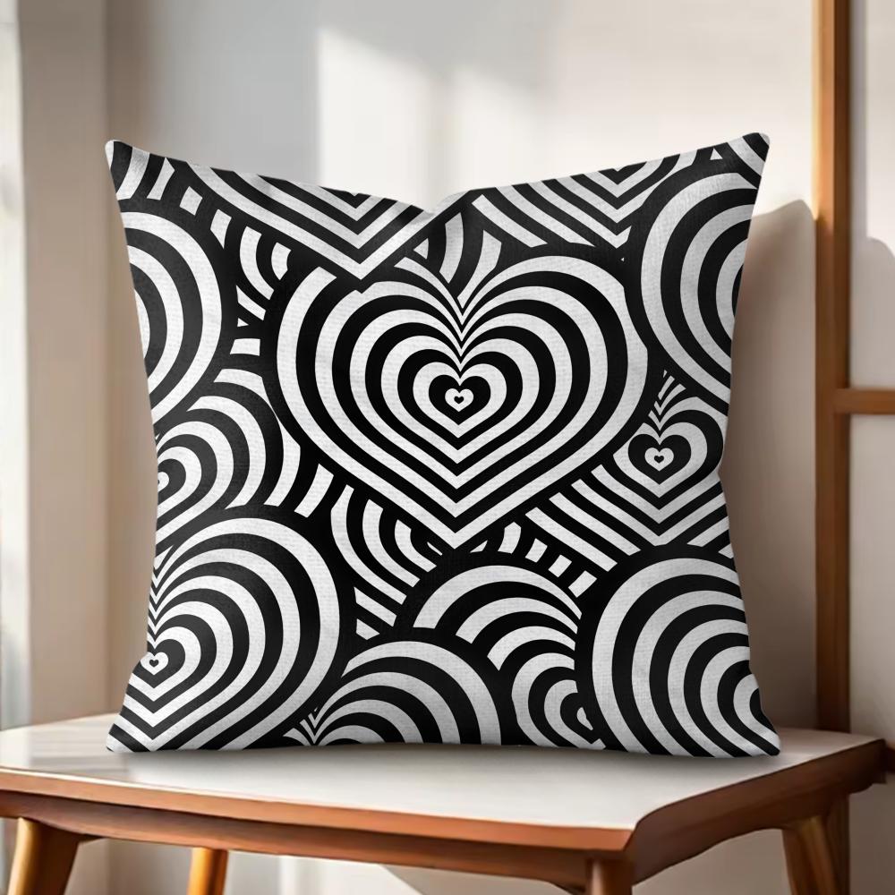 Gift for Lover Cushion Cover Natural Linen Organic Fabric DoubleSided Printing Couch Pillow Covers Home Decor
