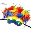Durable Hard Plastic Masque Mardi Gras for Men Women, Colorful Rainbow Masquerade Feathered Carnival Venetian Prom Party, Carnival, Halloween Cosplay
