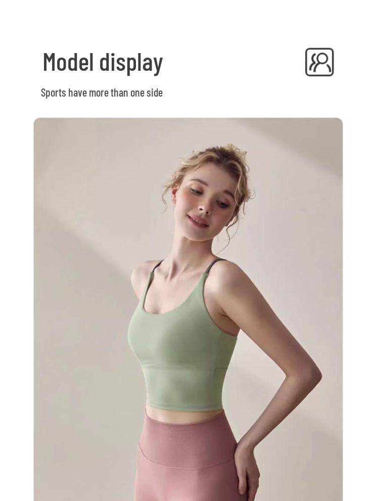 Women's Shockproof Push-Up Strappy Sports Bra - Color Block, Anti-Exposure, Perfect for Spring/Summer Fitness, Running, and Yoga.