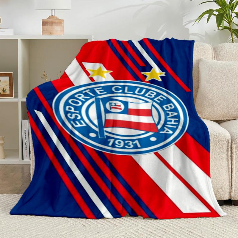 1PC Football Club Emblem Flannel Blanket Gift, Suitable for Both Men And Women, Soft Ideal for Beds And Sofa, Birthday Or Christmas Gift