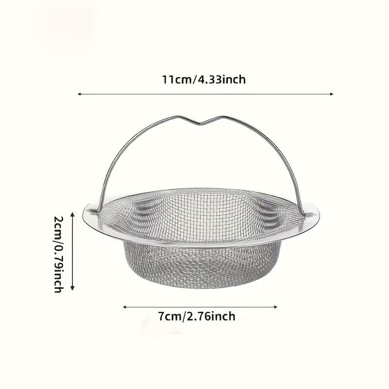 

Фільтр для кухонної мийки з нержавіючої сталі Уловлювач сміття Залишки їжі Волосся Фільтр для зливу Захист від засмічення Аксесуари для кухні та ванної кімнати