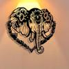 Metal Wall Art Abstract Elephant Floral Heart Design Home Decor Gift