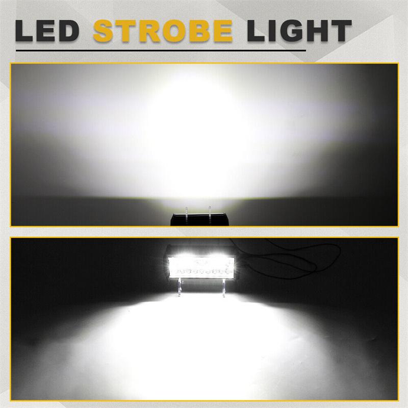2Pcs 7'' Led Work Light Bar 800W Spot Flood Beams Combo For Car Tractor Boat Offroad Truck Suv Atv Car Repairing Lights