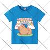 Capybara Summer Colorful T-shirts Child Polyester Short Sleeves Boy Cartoon Shirt Fashion Tops Girl Casuals Clothes Shirts Gift