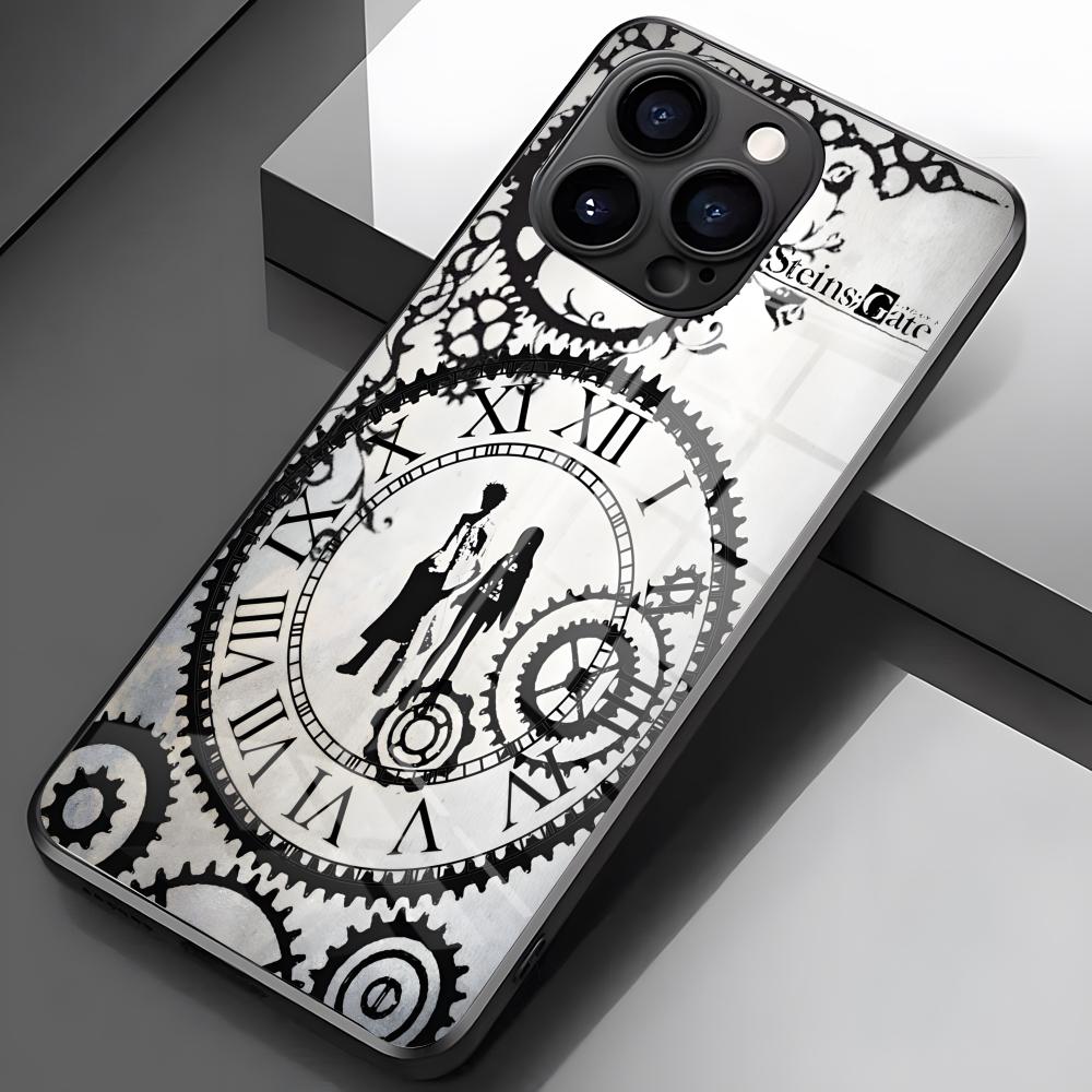 

S-Steins G-Gate Phone Case For IPhone 17 Pro Max 16 15 14 Pro Max 13 11 X Xs Xr 8 7Plus Glass Cover iPhone 16 Pro Max