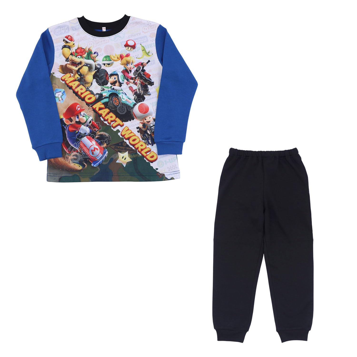 

Bandai Super Mario Kart Brushed Pajamas 120cm Blue [Airin] Light-Up! синий