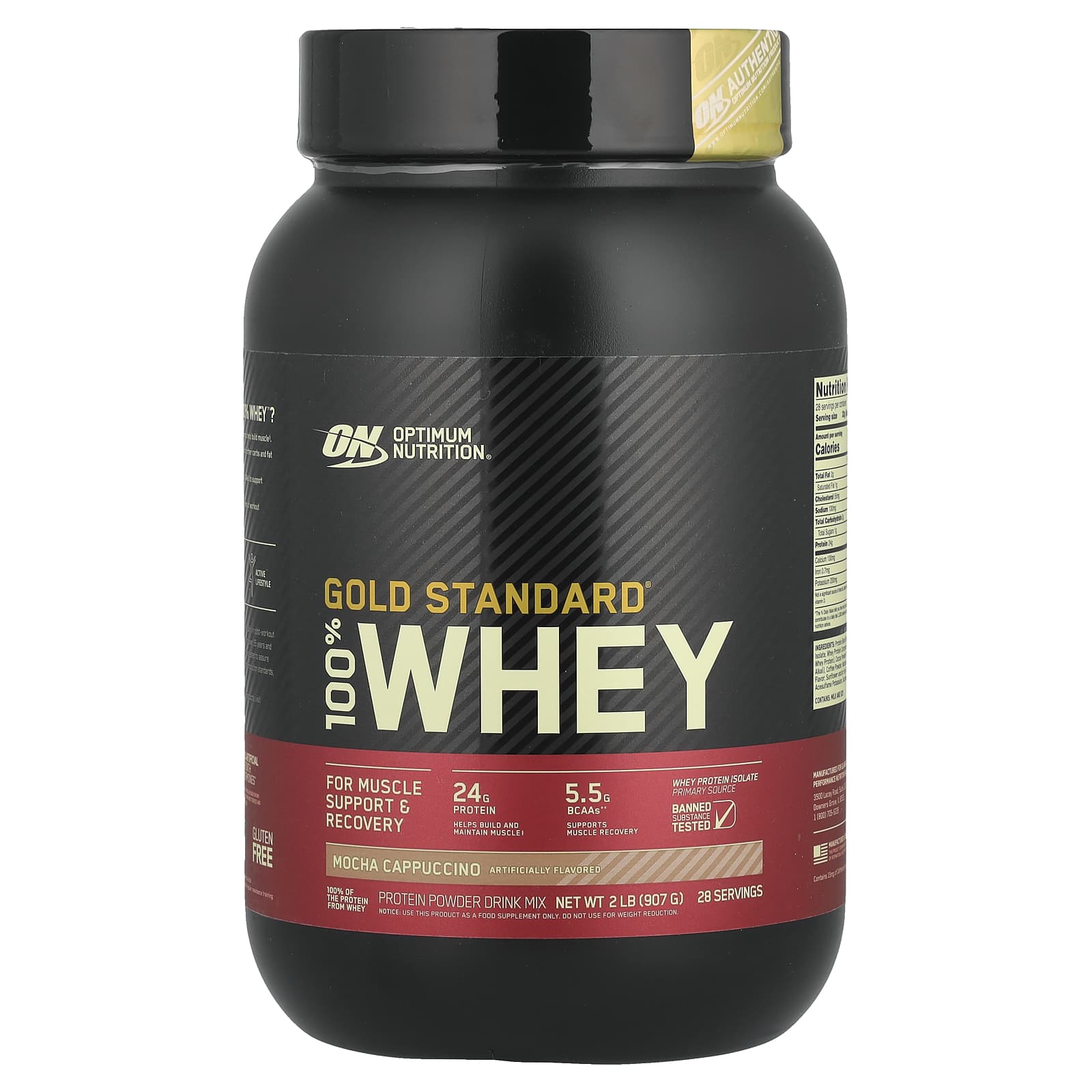 

Gold Standard 100% Whey, Mocha Cappuccino, 909G(2Lbs)