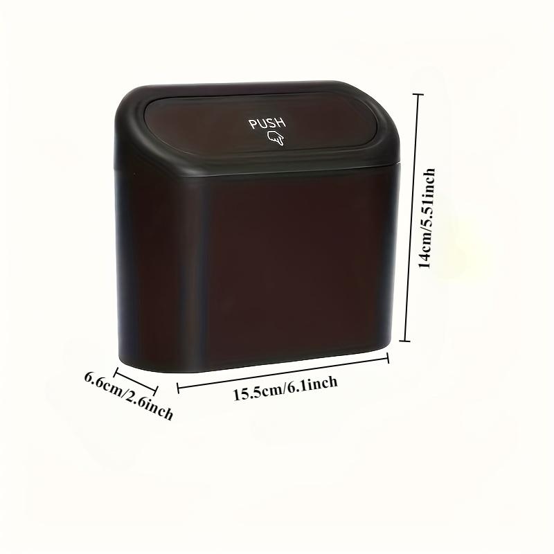 

1Pc Car trash can with side hanging lid, mini storage bag, multifunctional backrest storage box for cars чёрный