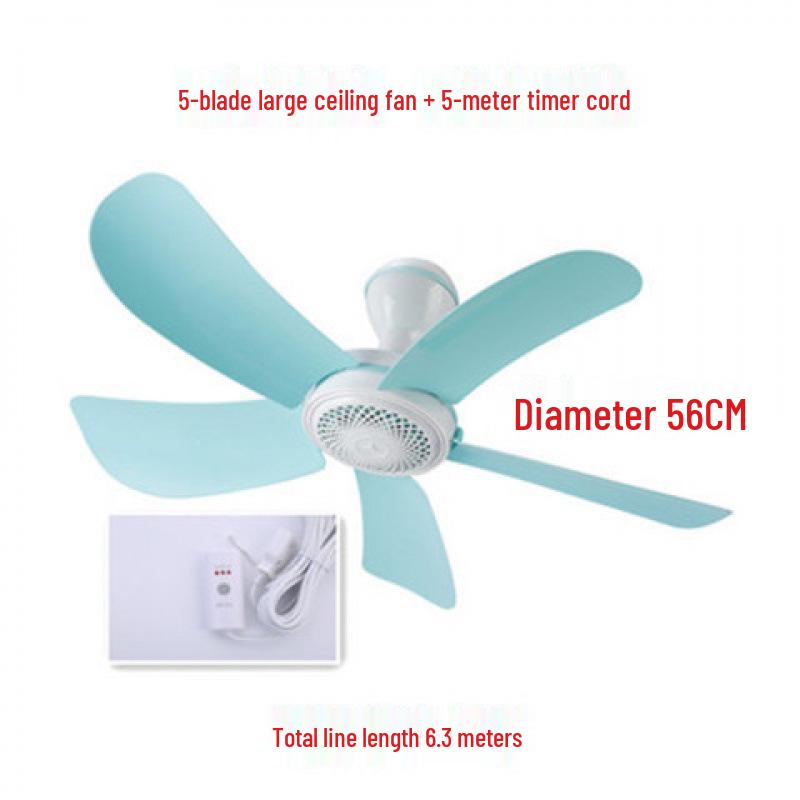 Compact Silent Ceiling Fan for Dorms and Bedrooms