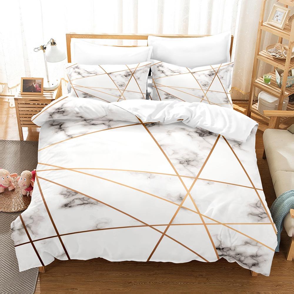 The Gift of Natures Force&Quietude -  Marble Grain Bedding Set, Duvet Cover&Pillowcases for a Grounded&Serene Bedroom Sanctuary